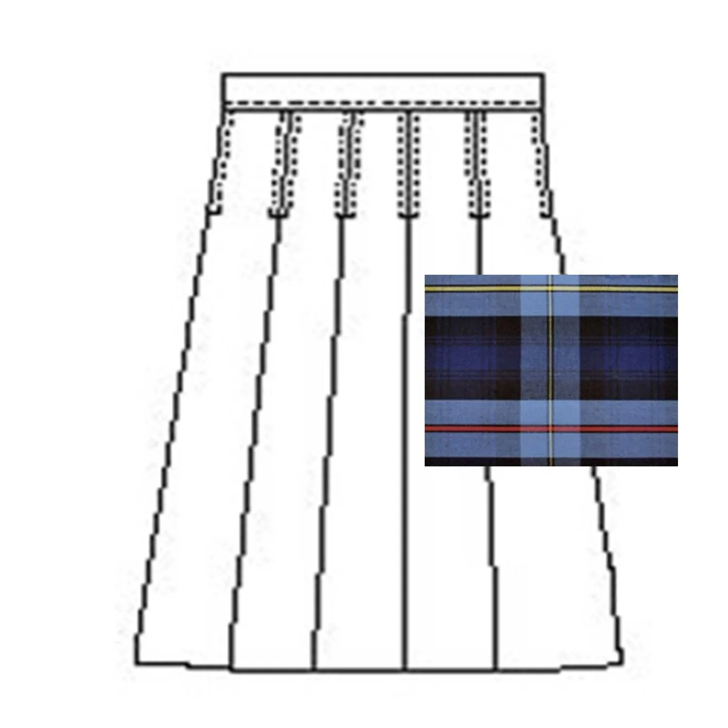 Plaid 41 Knife Pleat Skirt