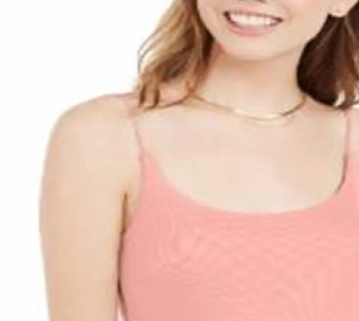 Planet Gold Junior's Spaghetti Strap Tank Top Pink Size Small