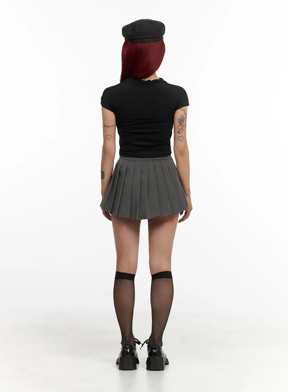 Pleated Mini Skirt CY429