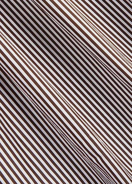 Poplin Stretch Custom Fit Shirt - Stripe - Brown/White