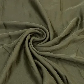 Premium Army Green Solid Bemberg Silk Fabric