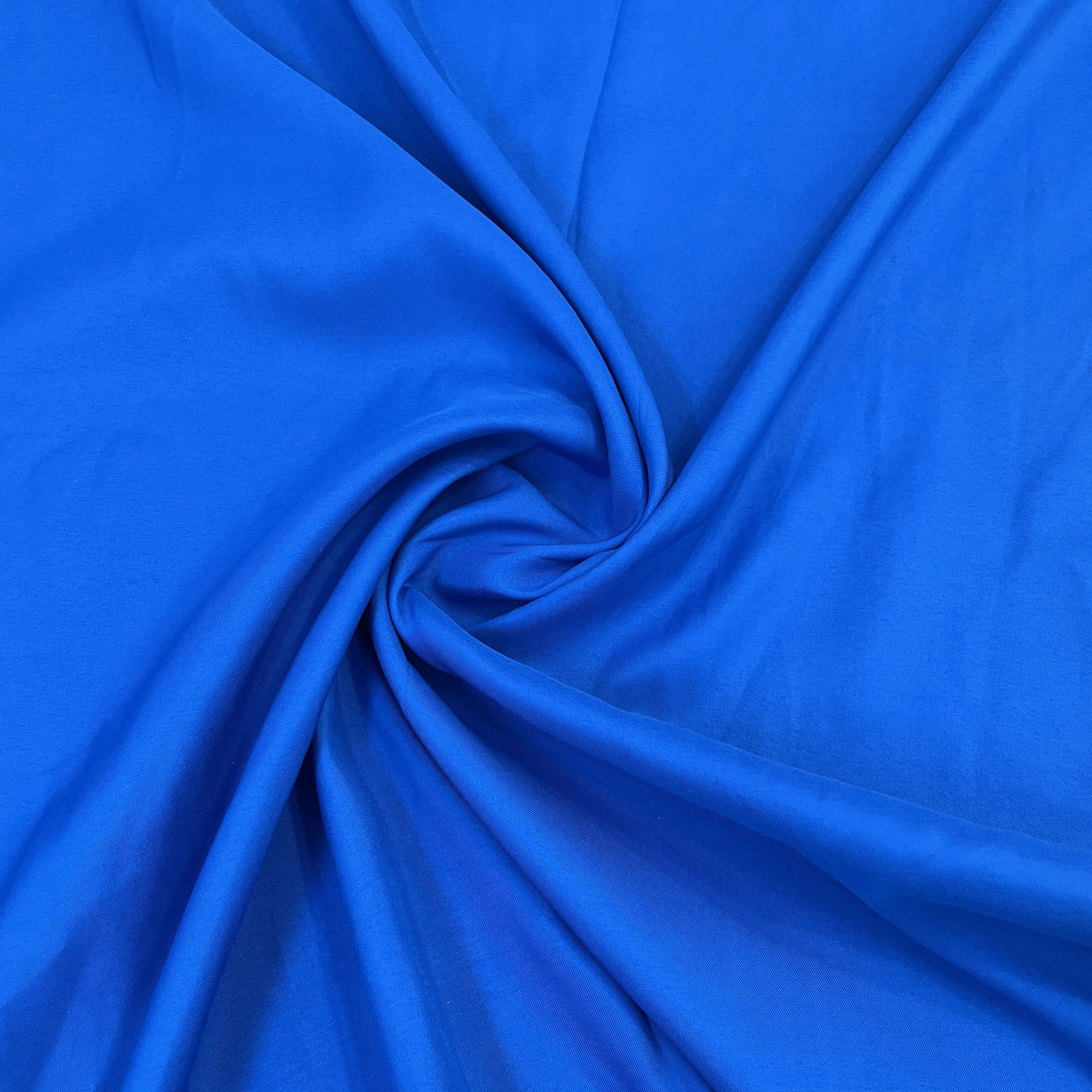 Premium Blue Solid Semi Satin Fabric