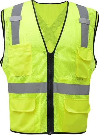 Premium Class 2 Utility Safety Vest w/X Back