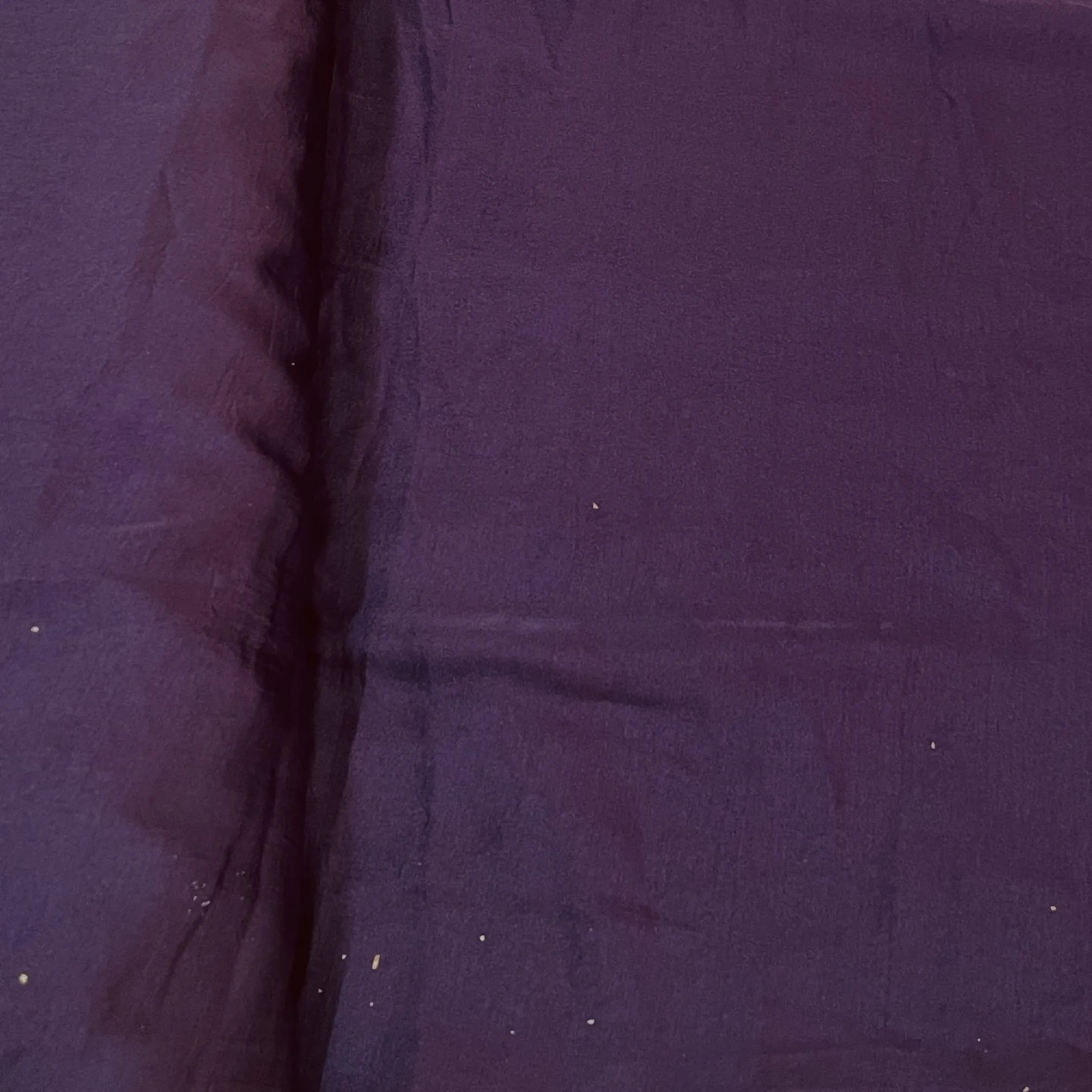 Premium Eggplant Purple Solid Bemberg Silk Fabric