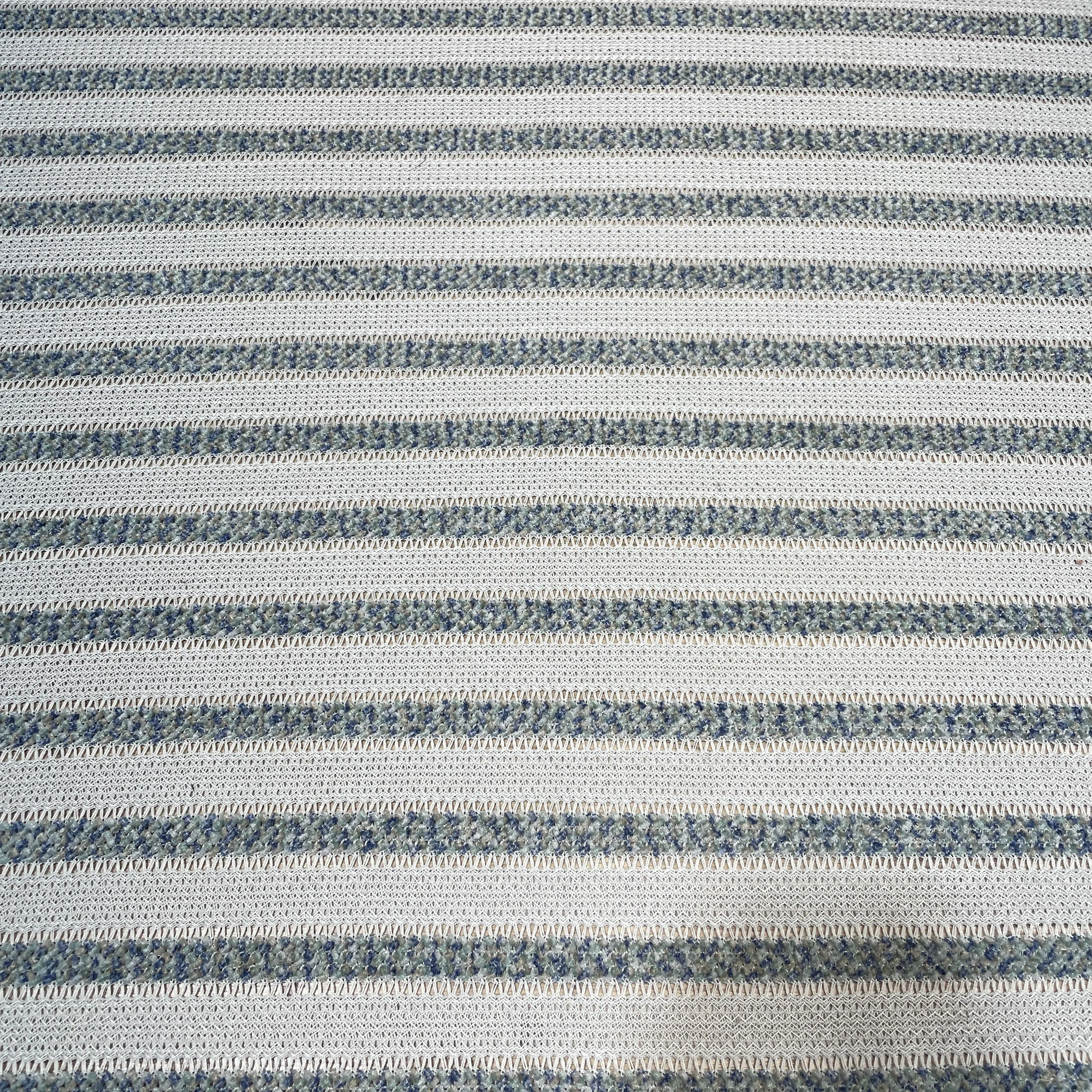 Premium Grey Stripes Crochet Fabric