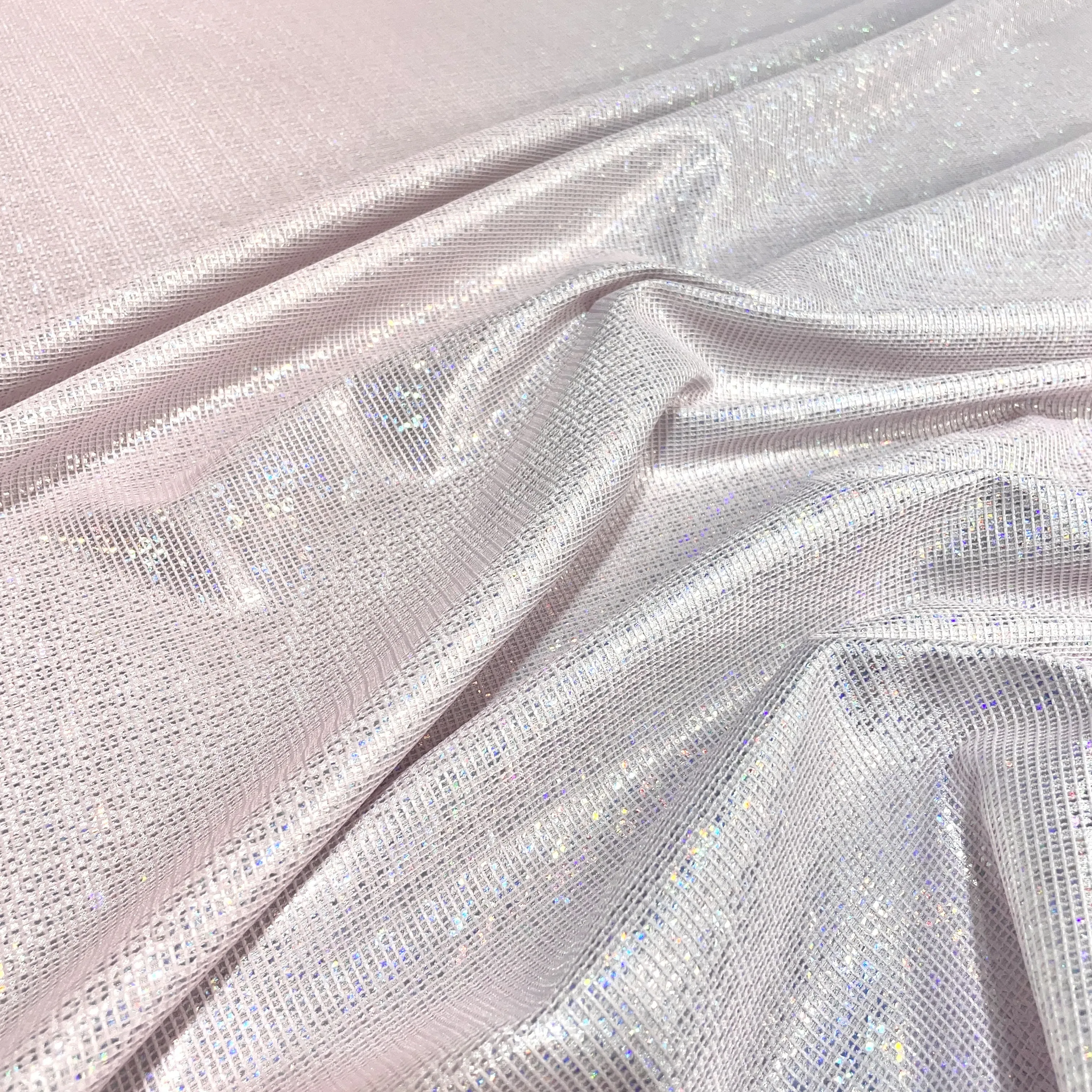 Premium Lavender Gold Lurex Embossed Satin Fabric