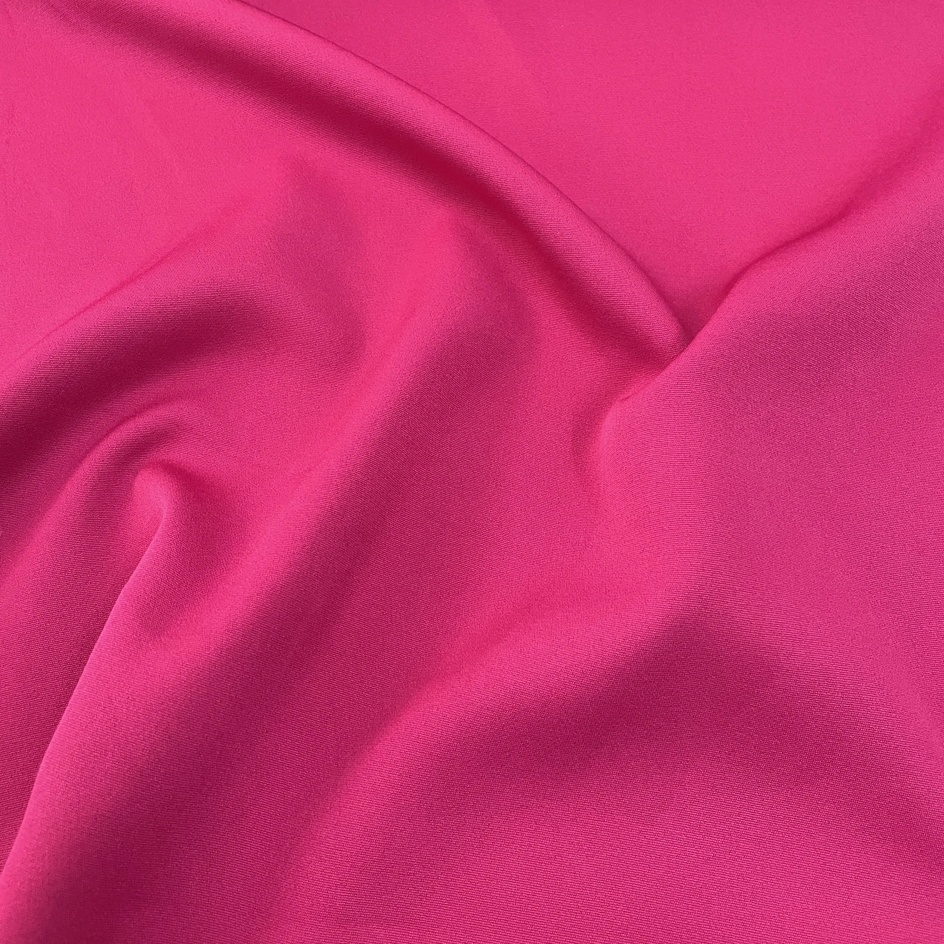 Premium Magenta Pink Solid Banana Crepe Fabric