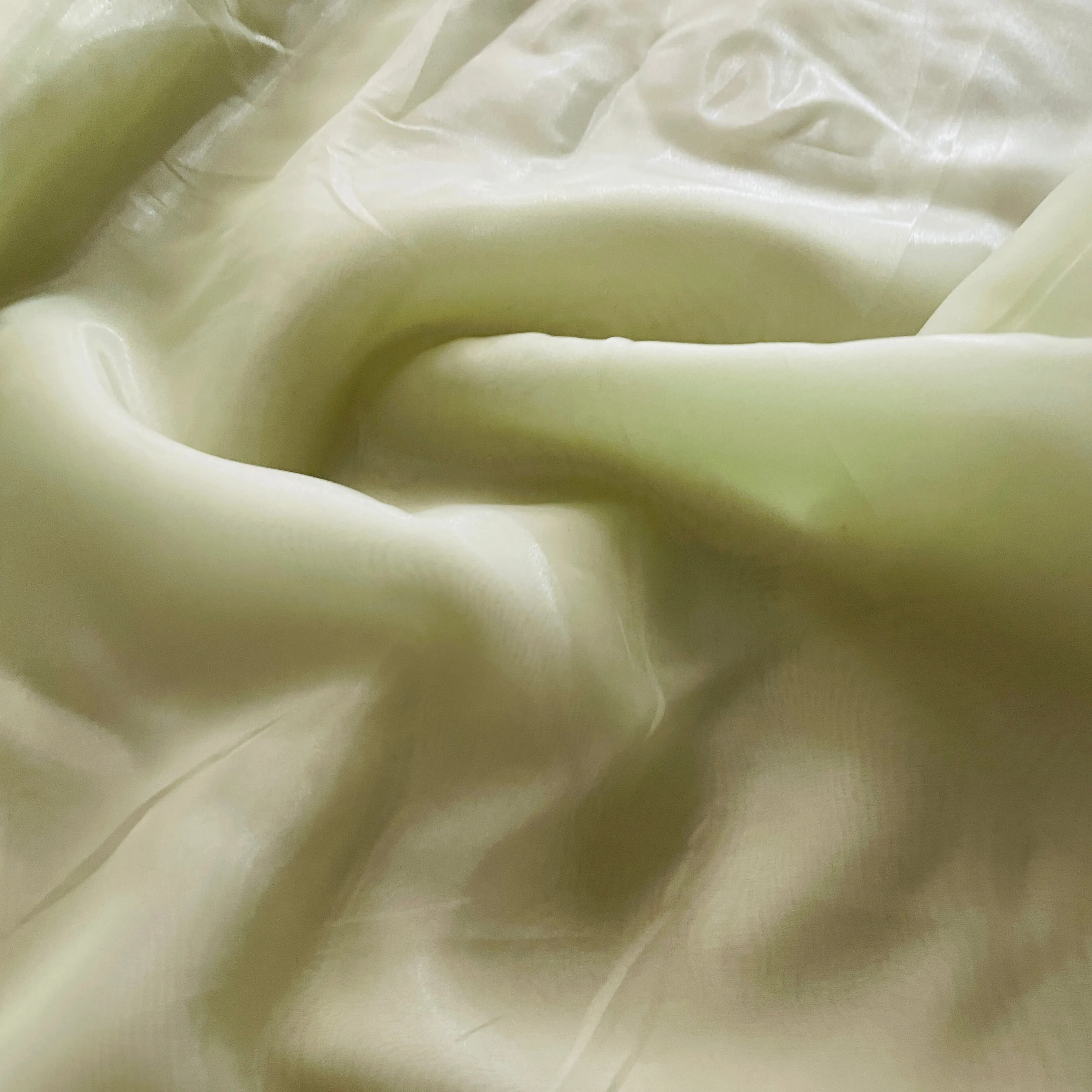 Premium Mint Green Solid Liquid Organza Fabric