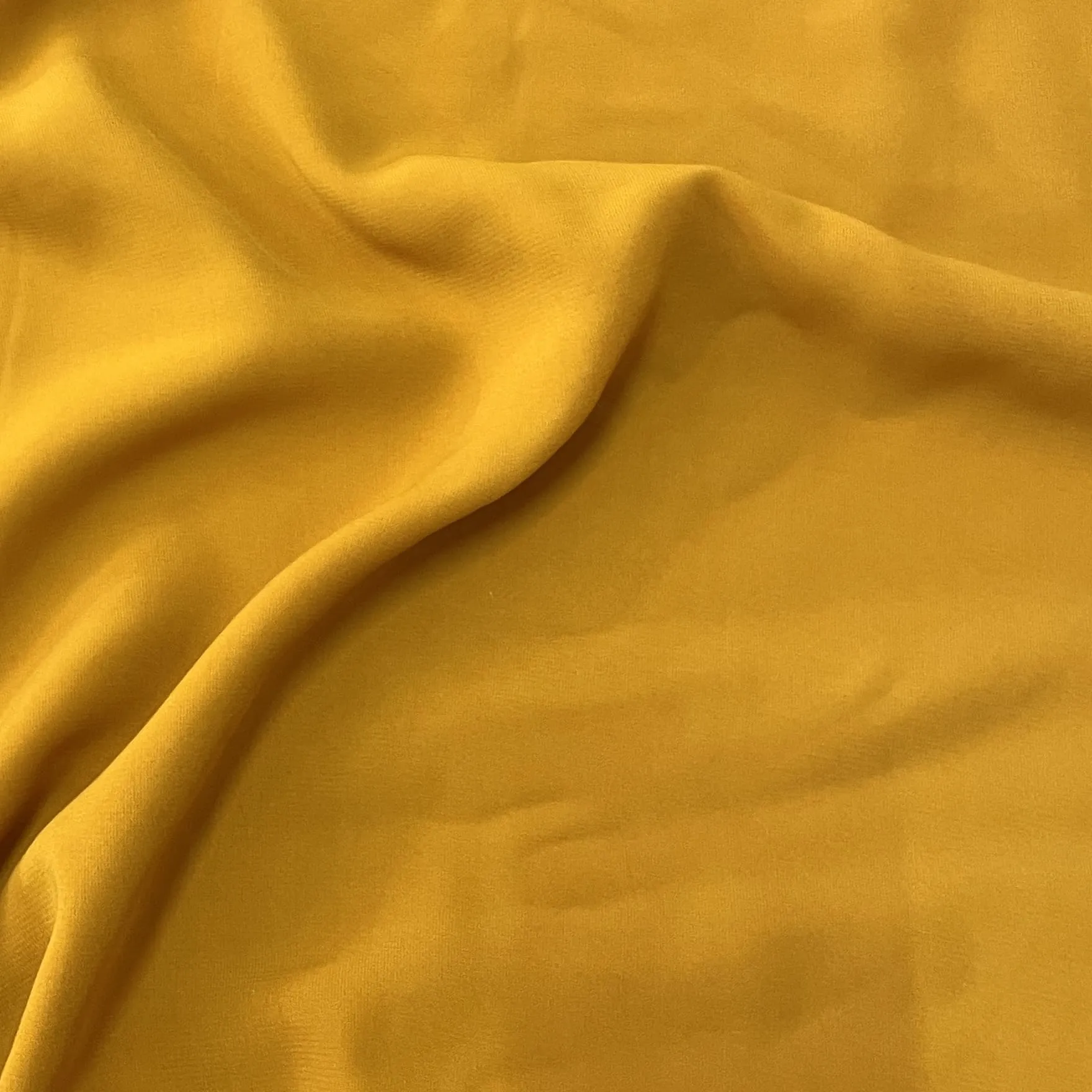 Premium Mustard Yellow Solid Heavy Crepe Fabric