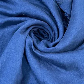 Premium Navy Blue Solid Bemberg Silk Fabric