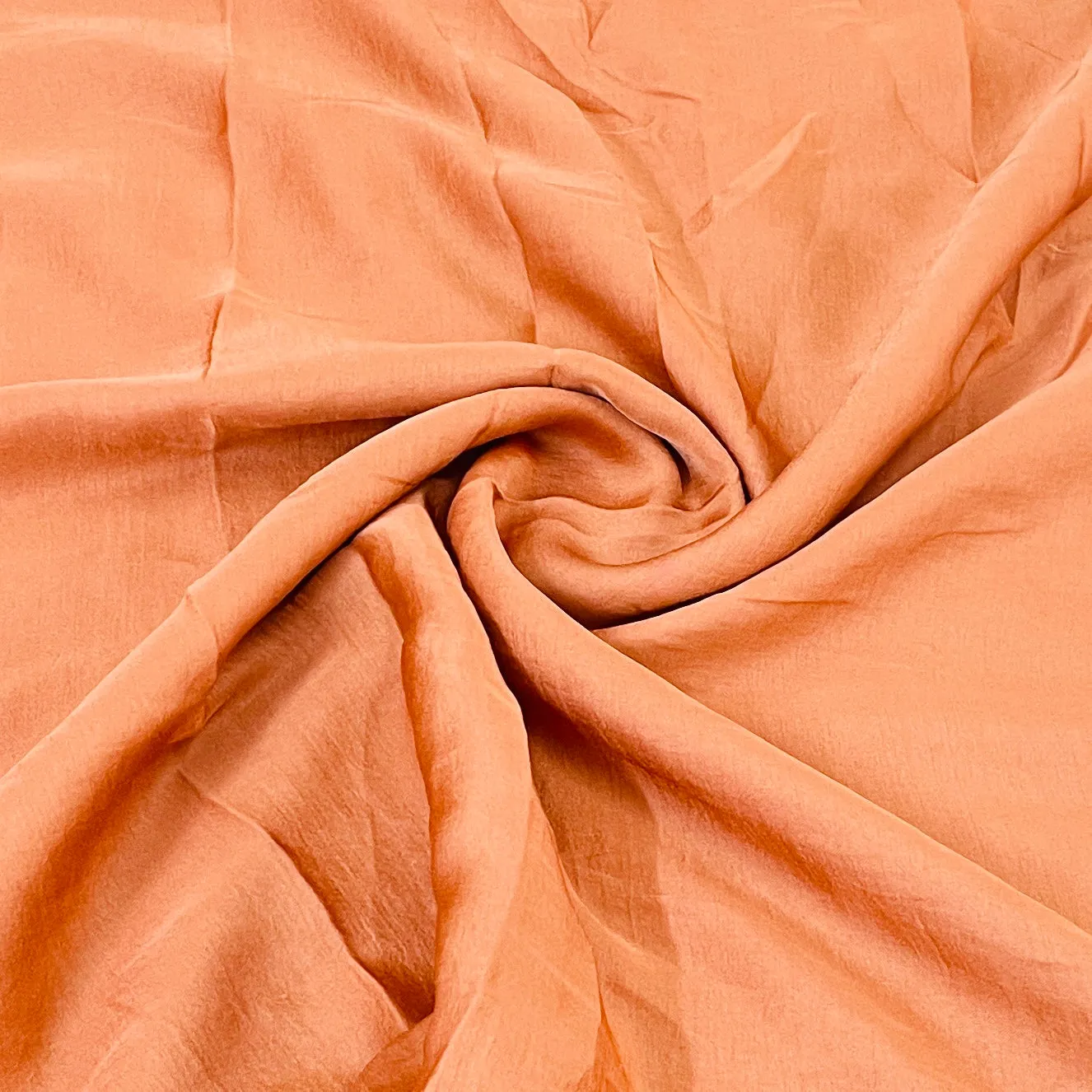 Premium Orange Solid Bemberg Silk Fabric