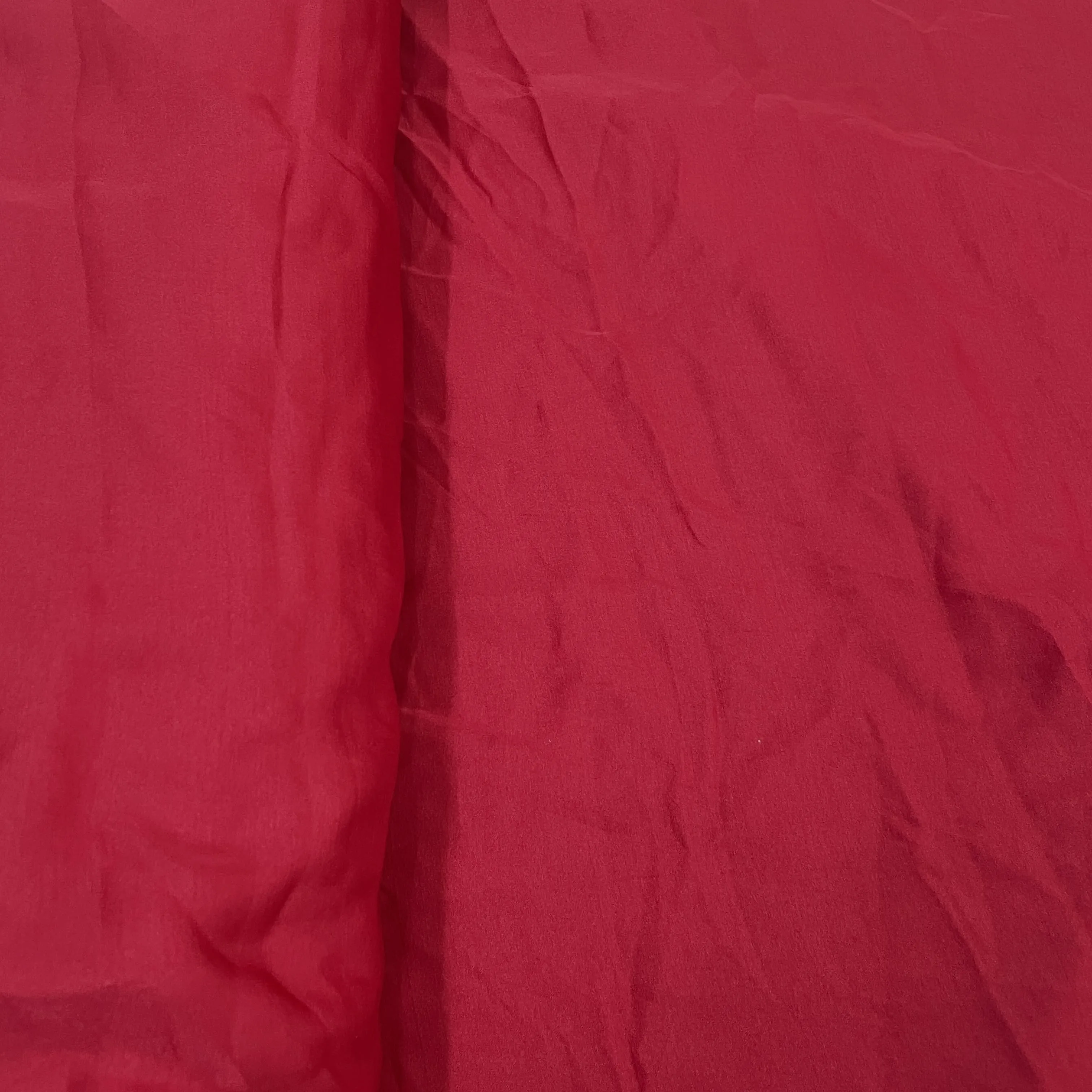 Premium Rose Red Solid Bemberg Silk Fabric