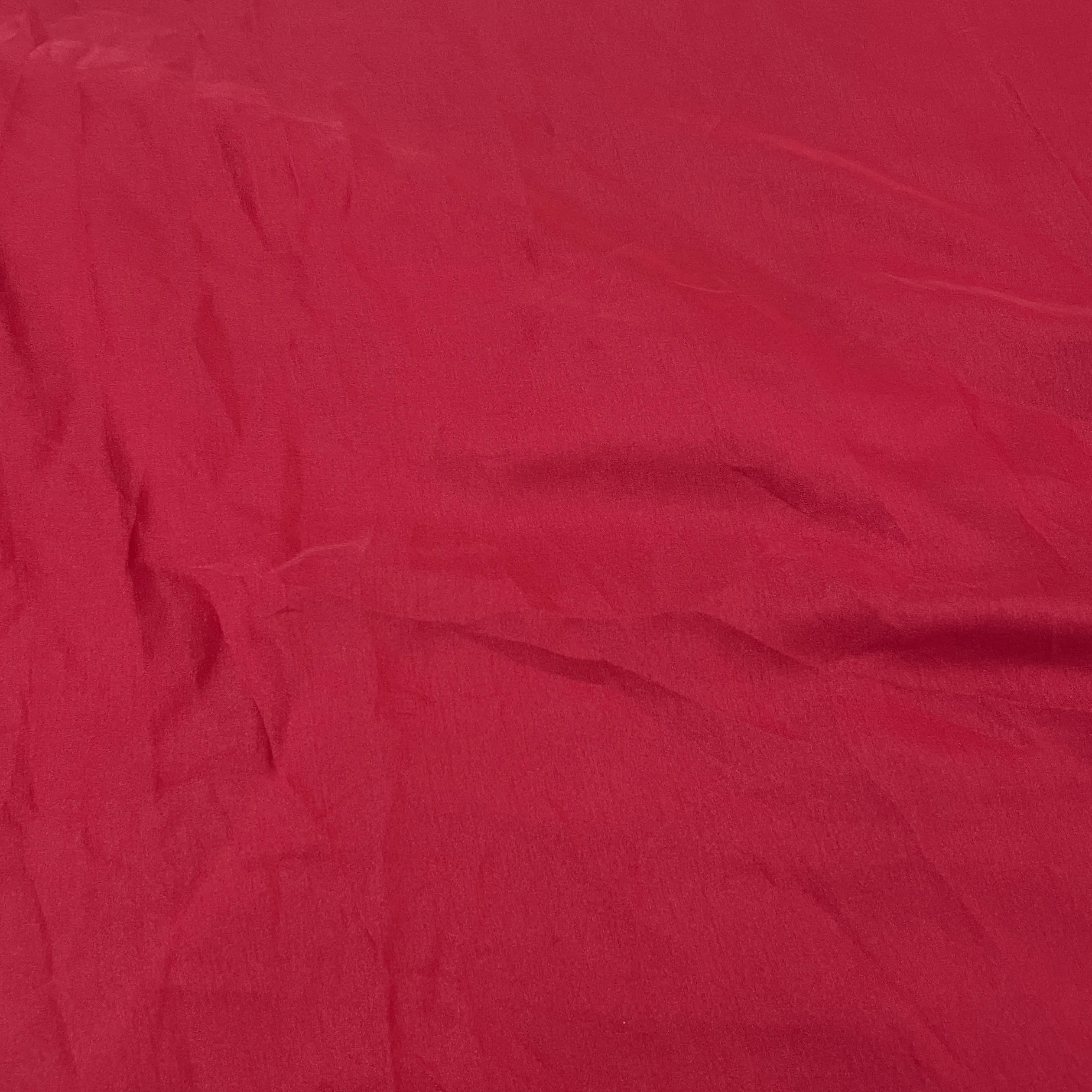 Premium Rose Red Solid Bemberg Silk Fabric