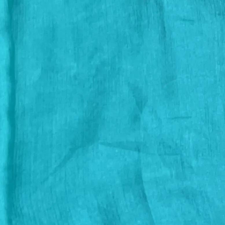 Premium Turquoise Blue Solid Bemberg Silk Fabric