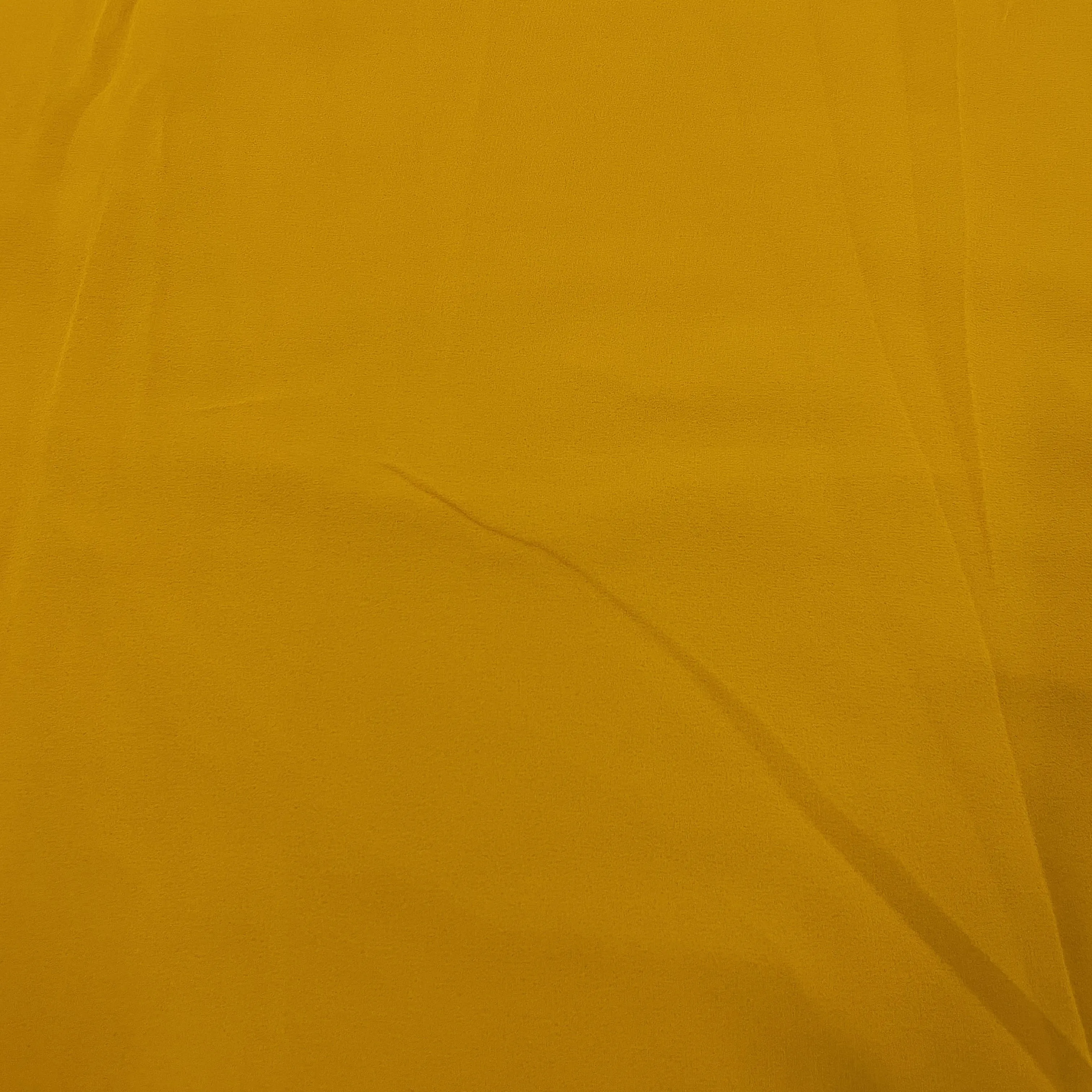 Premium Yellow Solid Georgette Fabric