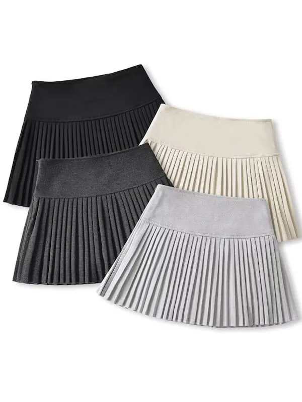 Preppy accordion pleated skirt