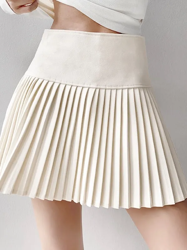 Preppy accordion pleated skirt