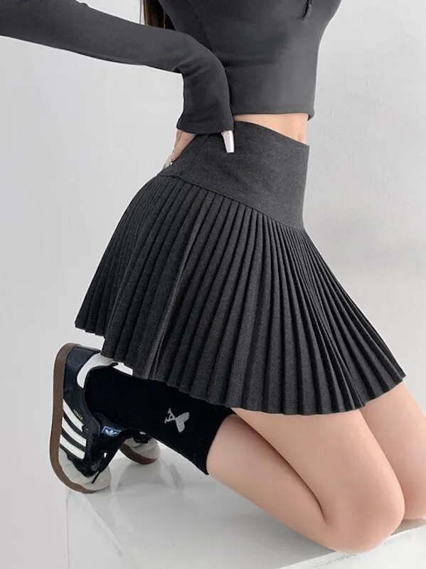 Preppy accordion pleated skirt