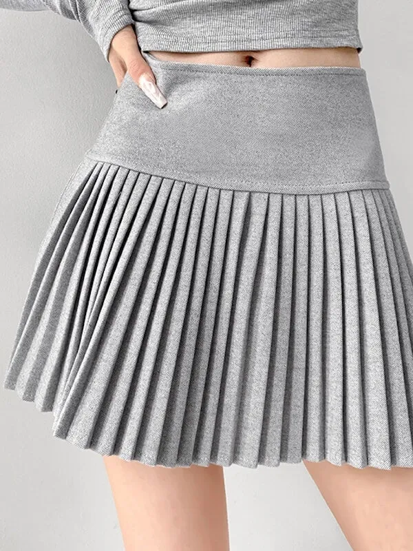 Preppy accordion pleated skirt