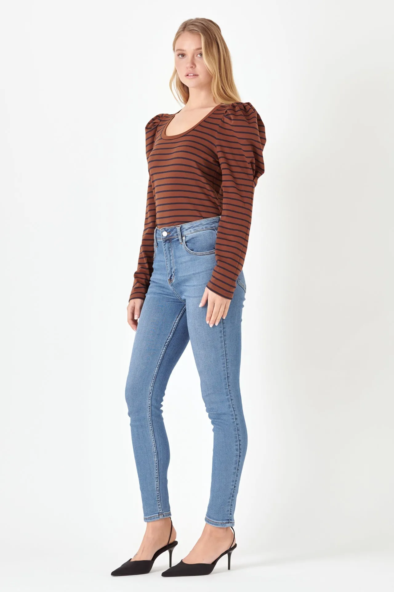 Puff Sleeve Knit Top