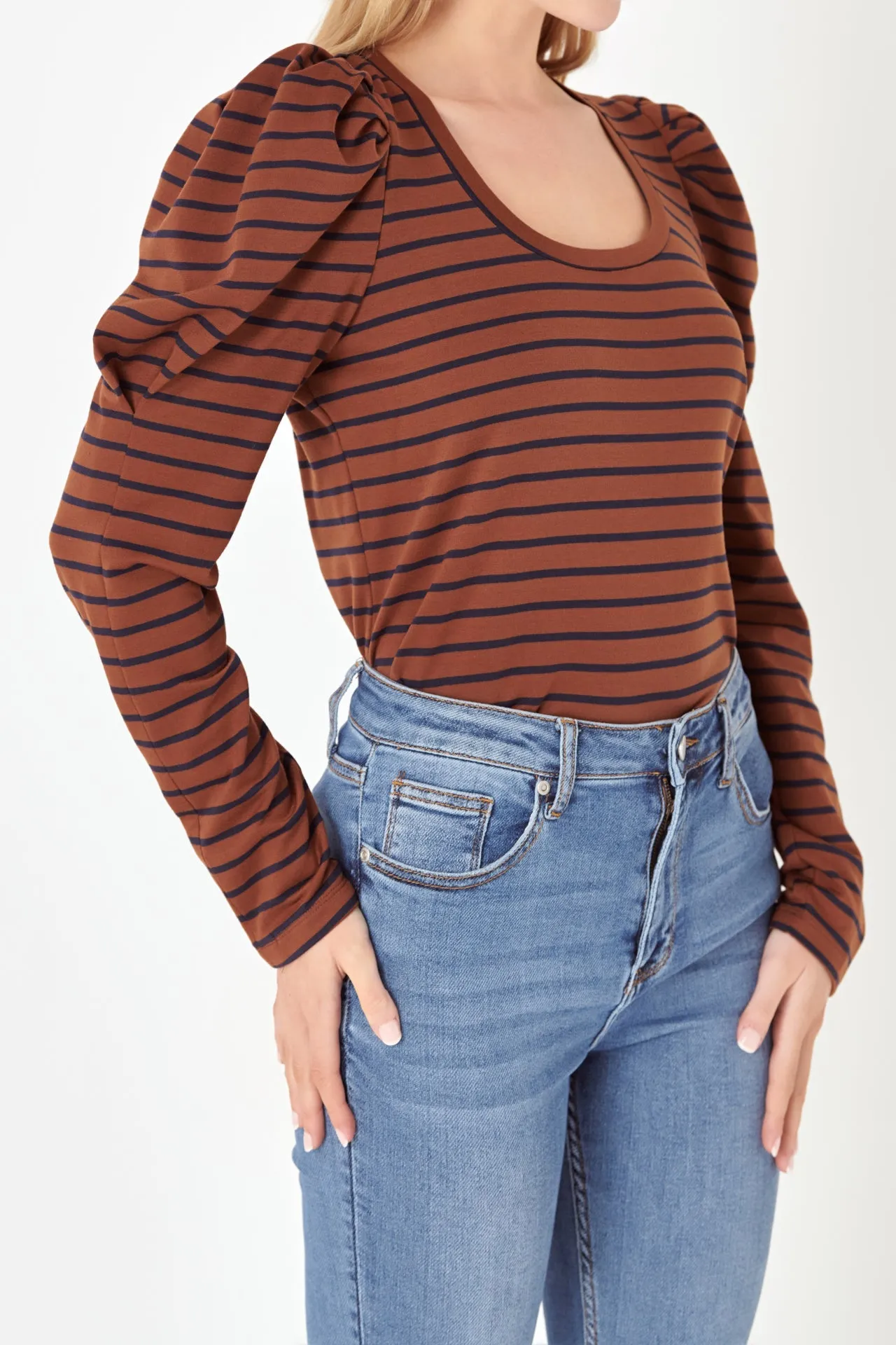 Puff Sleeve Knit Top