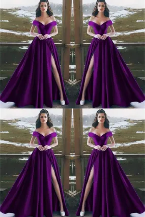 Purple Long Prom Dresses, Formal Dresses      fg1832