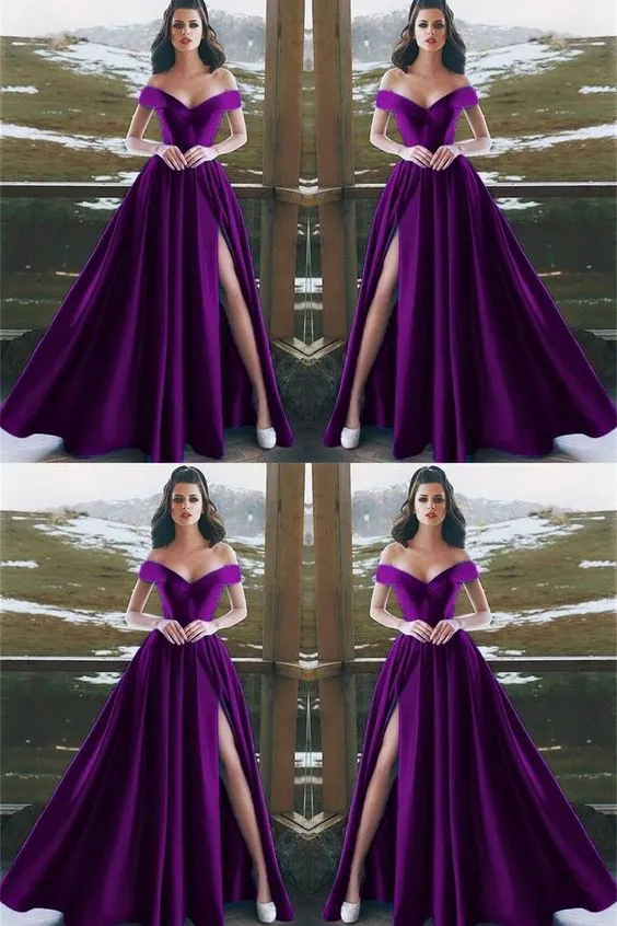 Purple Long Prom Dresses, Formal Dresses      fg1832