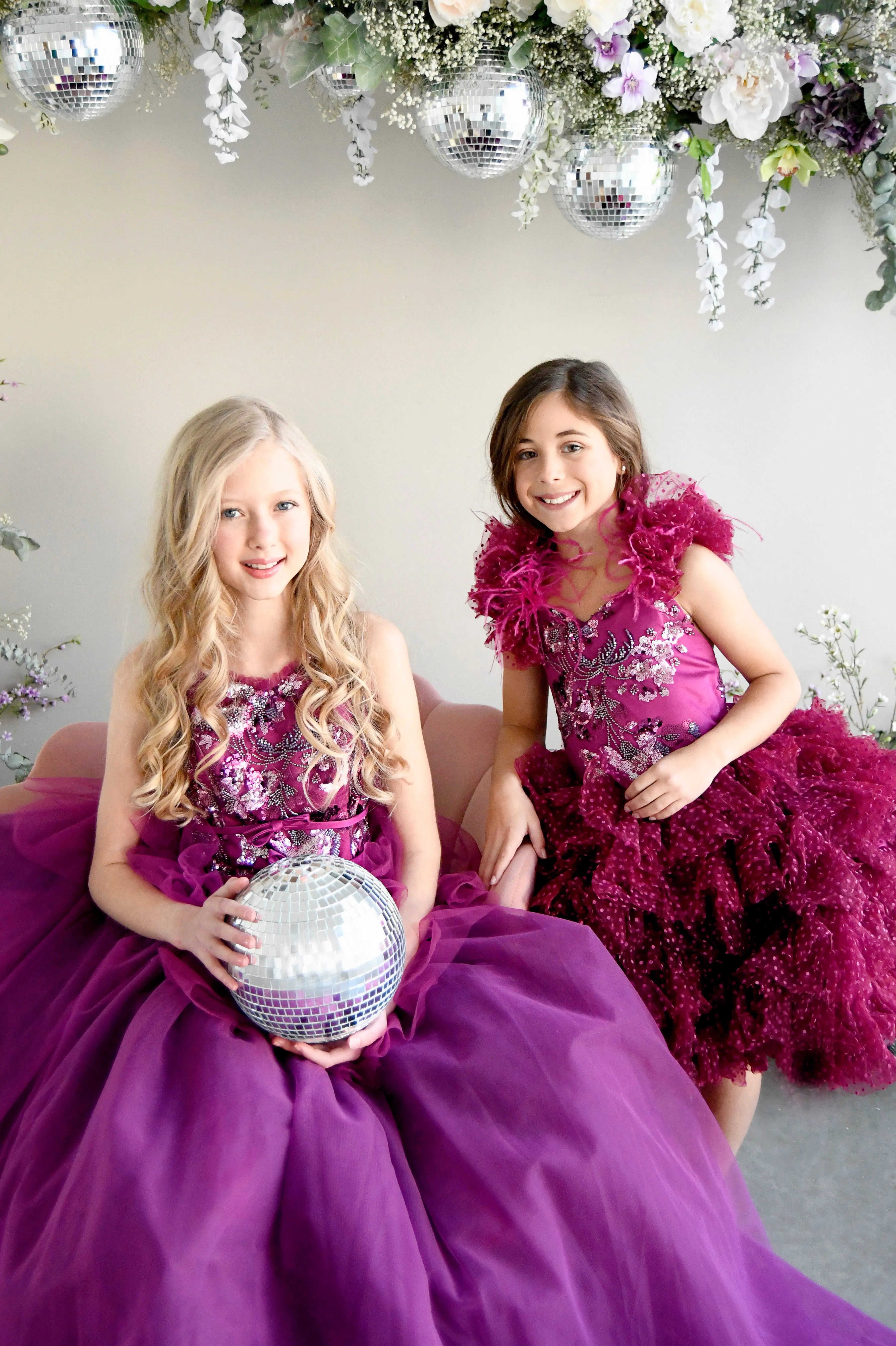 "Radiant Orchid" Petal Length Dress with Detachable Sleeves | Size 6 Year to Petite 7 Year