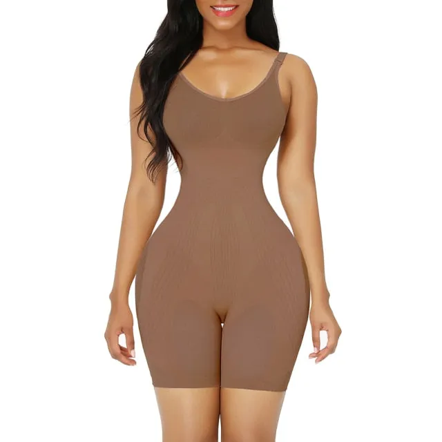 "Second Skin" Seamless Slimming Hourglass Power Mesh Full Bodysuit