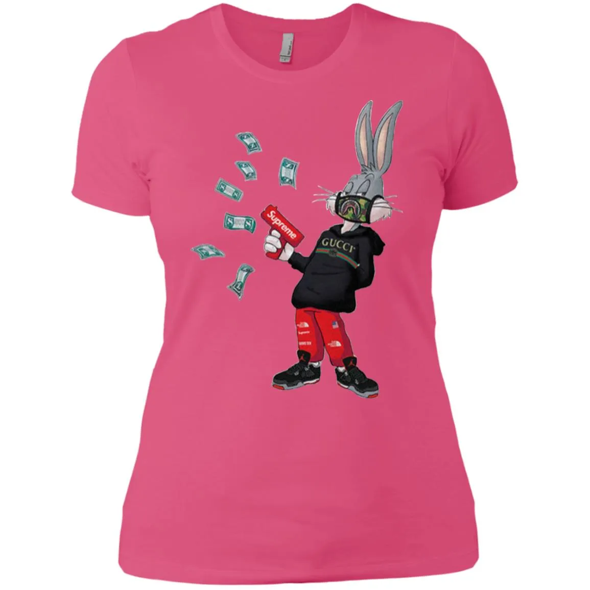 Rabbit Gucci T-shirt Women Cotton T-Shirt