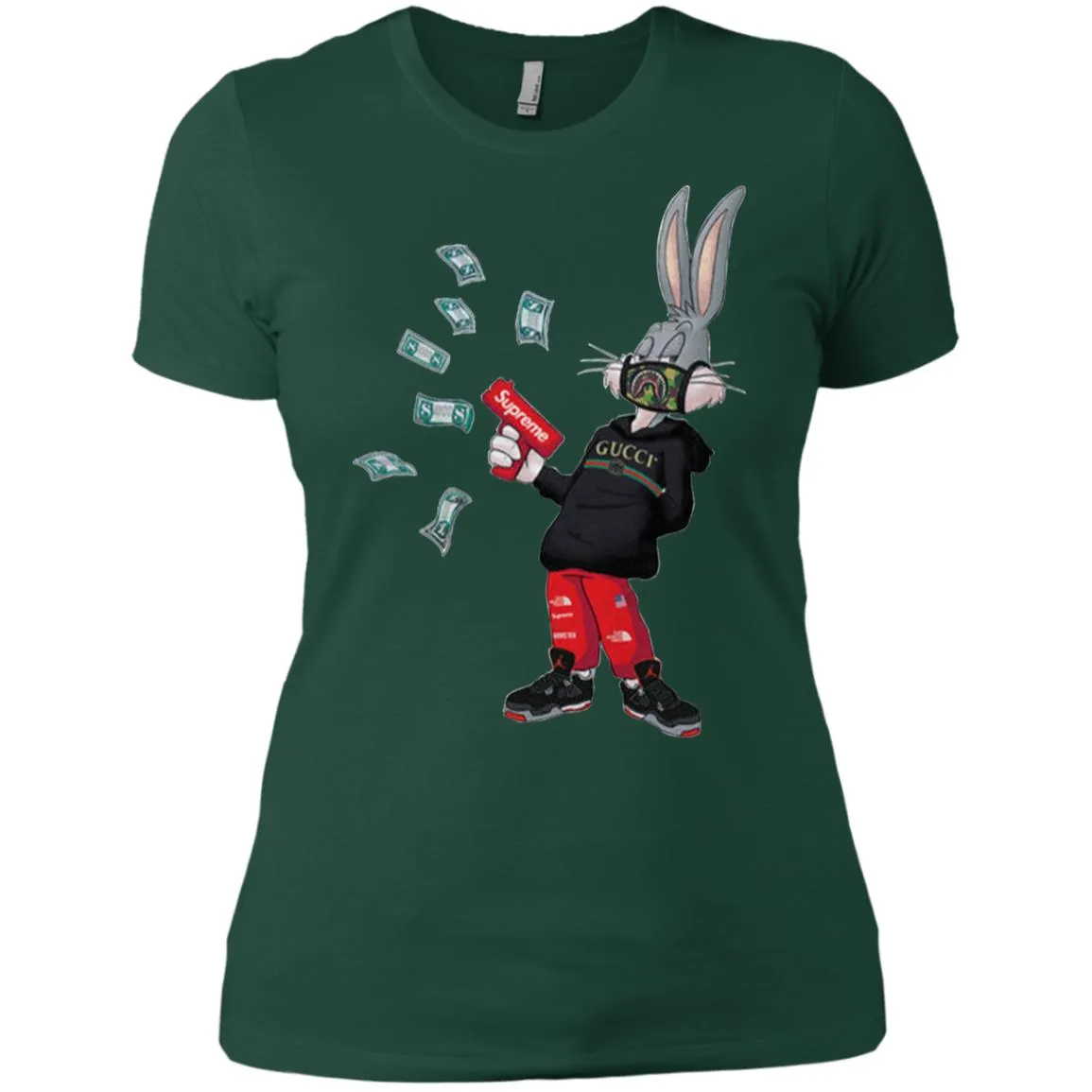 Rabbit Gucci T-shirt Women Cotton T-Shirt