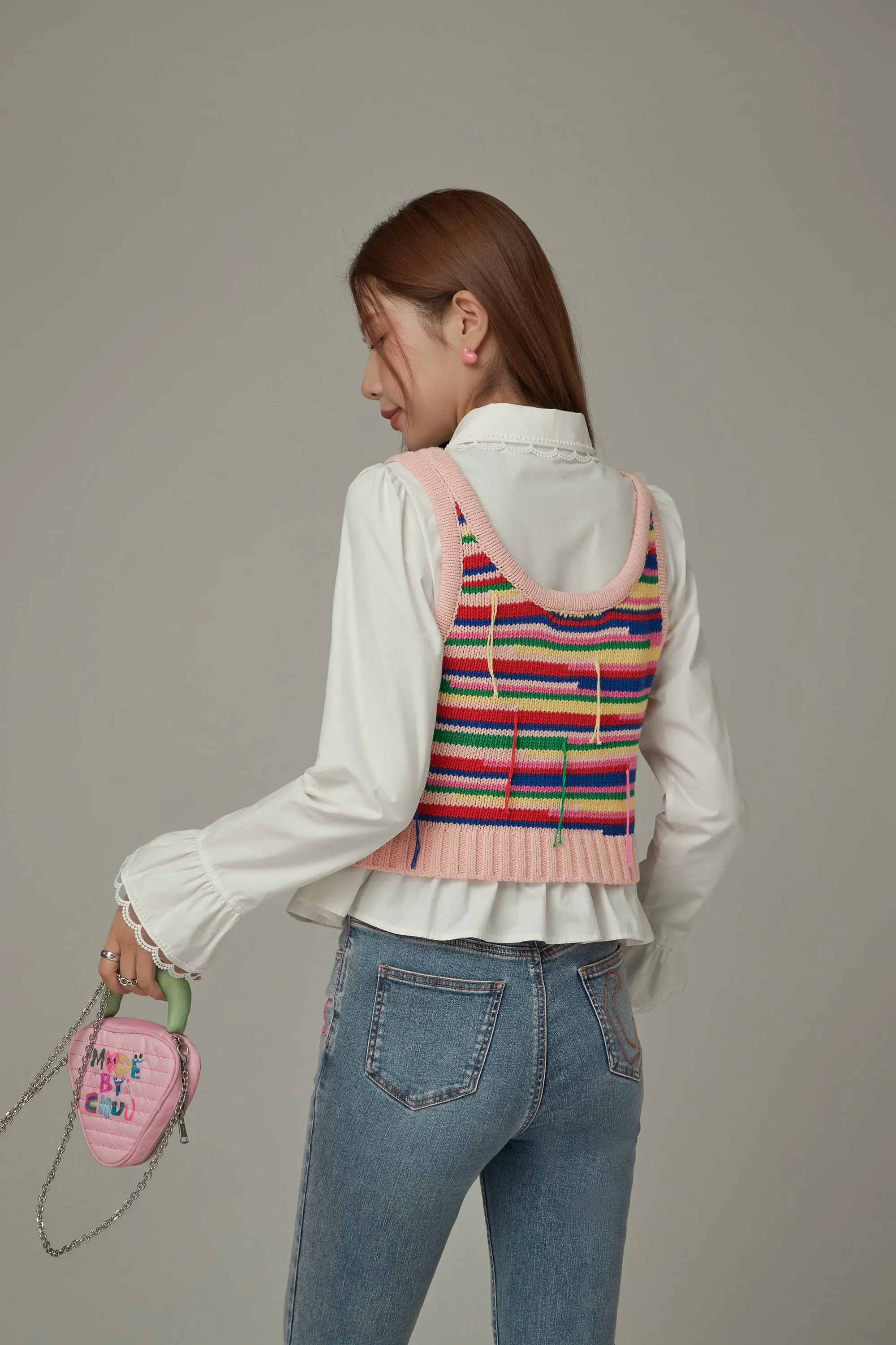 Rainbow Knit Sleeveless Top