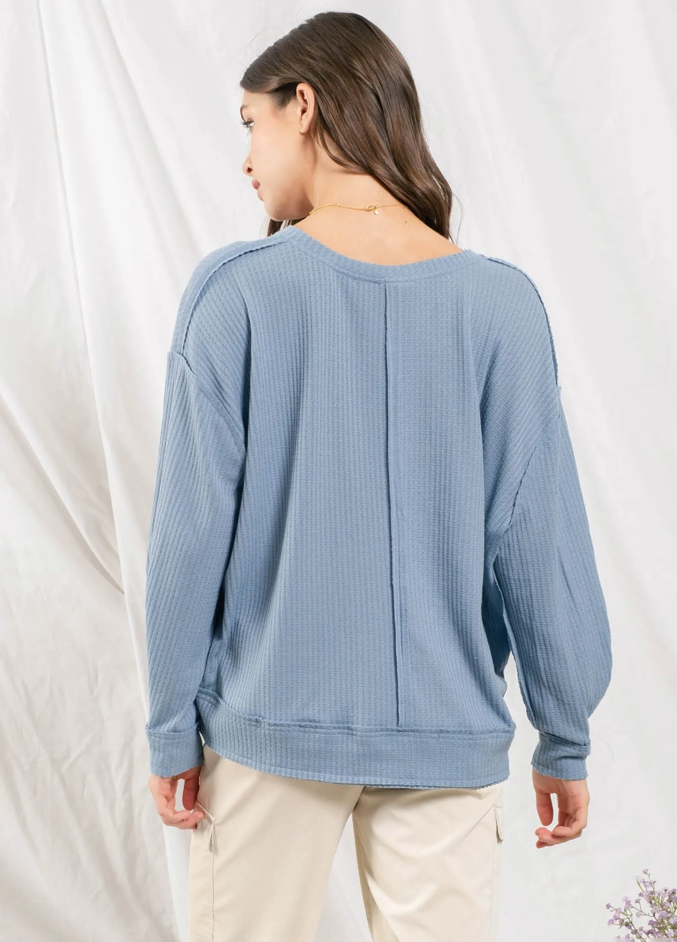 Raw Edge Knit Top