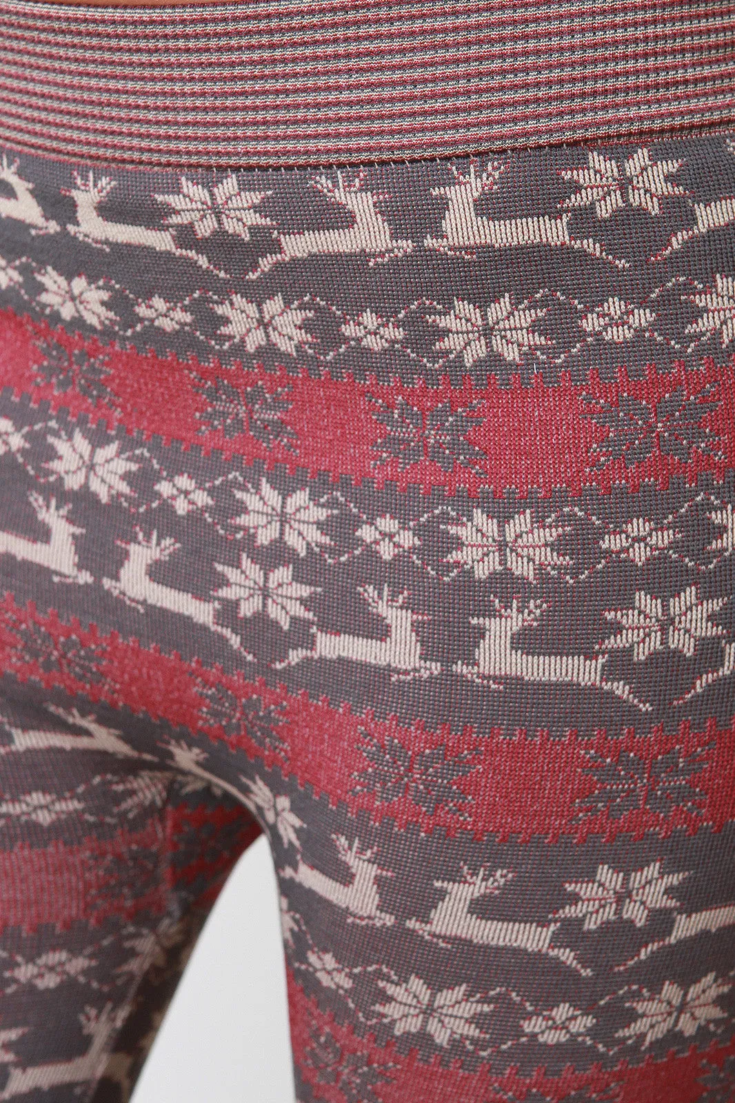 Reindeer Fair Isle Stretch Leggings