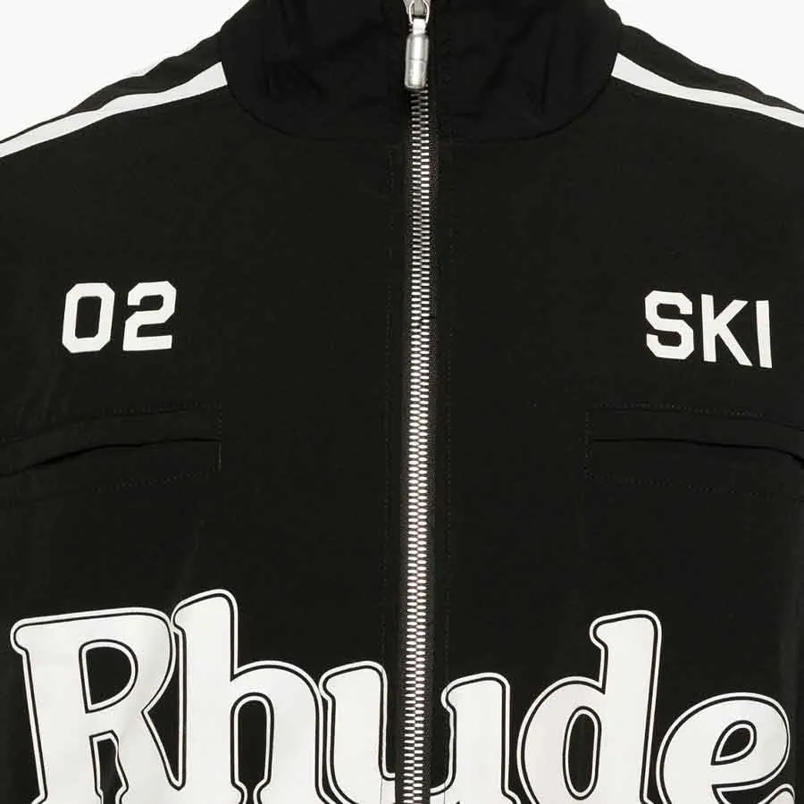 Rhude Ski Track Jacket in Black/White