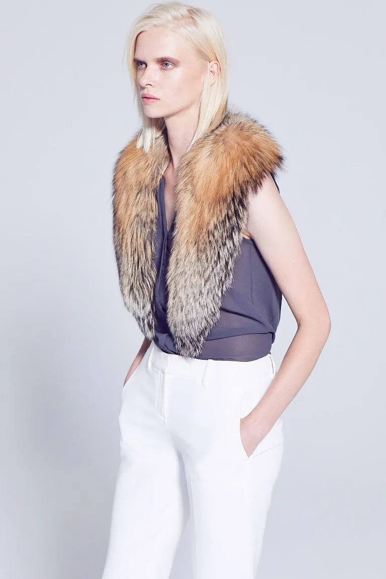 Ricky Cross Fox Fur Collar