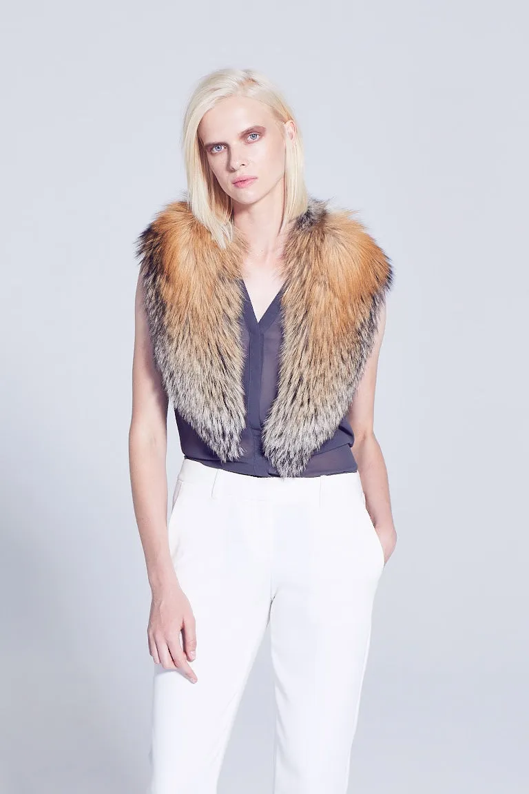 Ricky Cross Fox Fur Collar