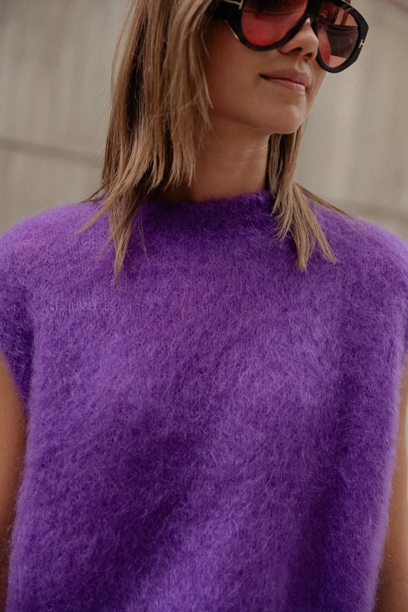 Romee knitted top purple