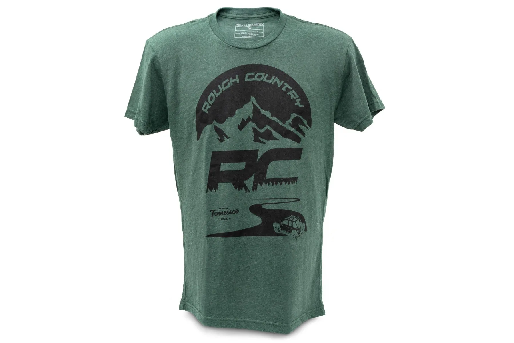 Rough Country T-Shirt - RC Mountains - Forest Green - MD