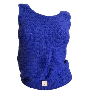 Royal Blue Sweater Knit Tank Top circa 1980s