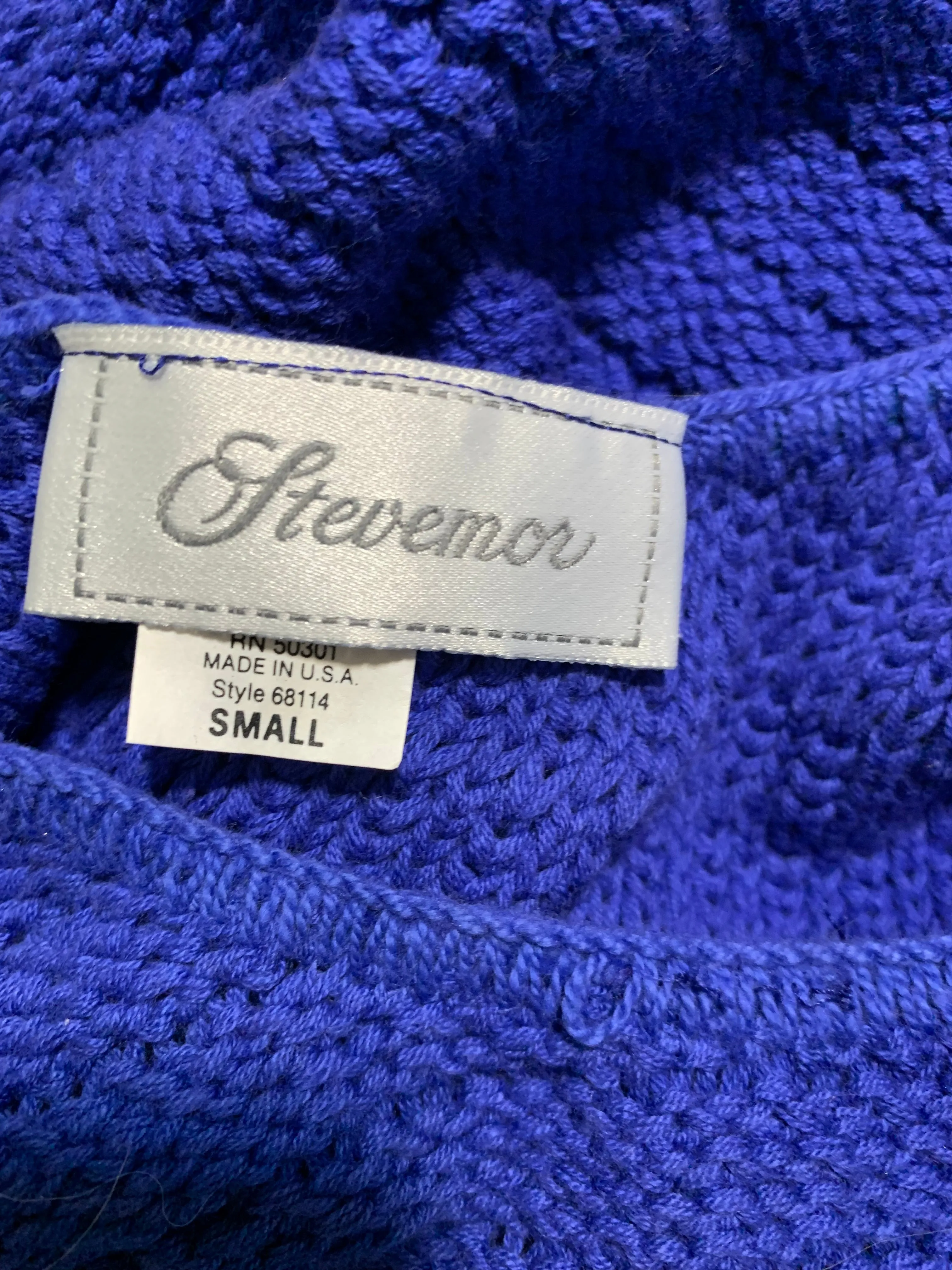 Royal Blue Sweater Knit Tank Top circa 1980s