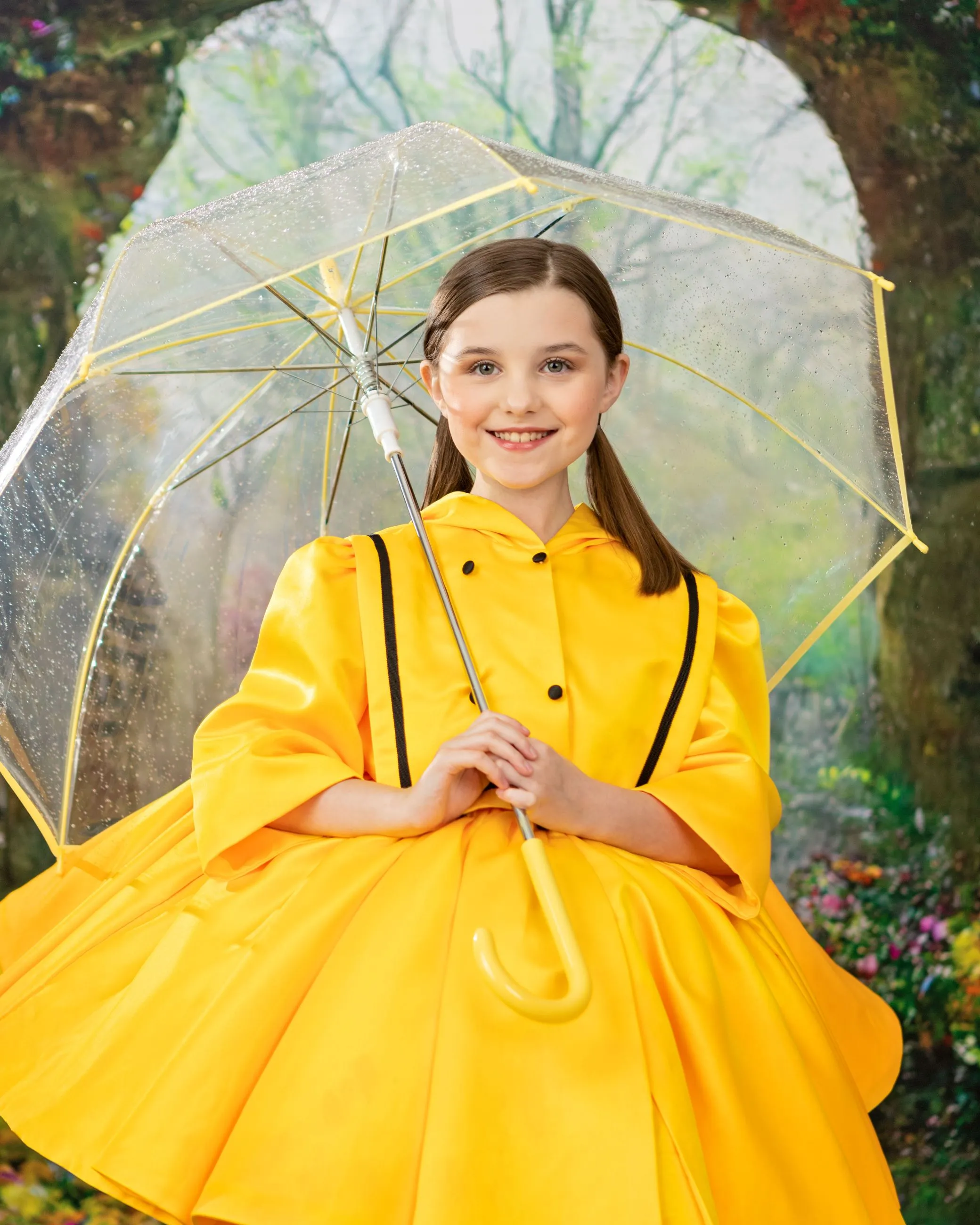 RTS RETIRED live sale "April Showers" -   pleated bodice/ buttons - jacket is not included ( 8 Year - Petite 10 Year)