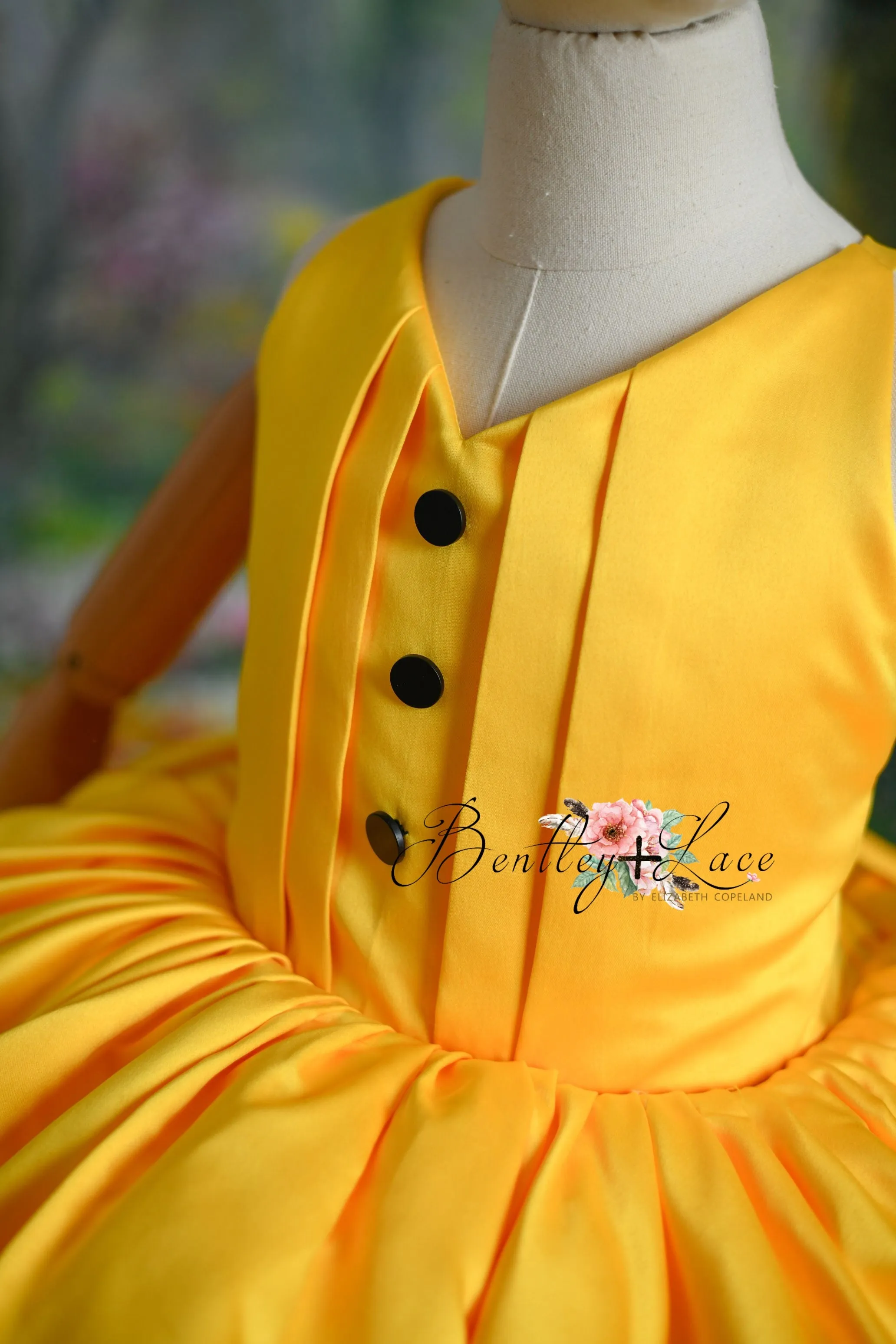 RTS RETIRED live sale "April Showers" -   pleated bodice/ buttons - jacket is not included ( 8 Year - Petite 10 Year)