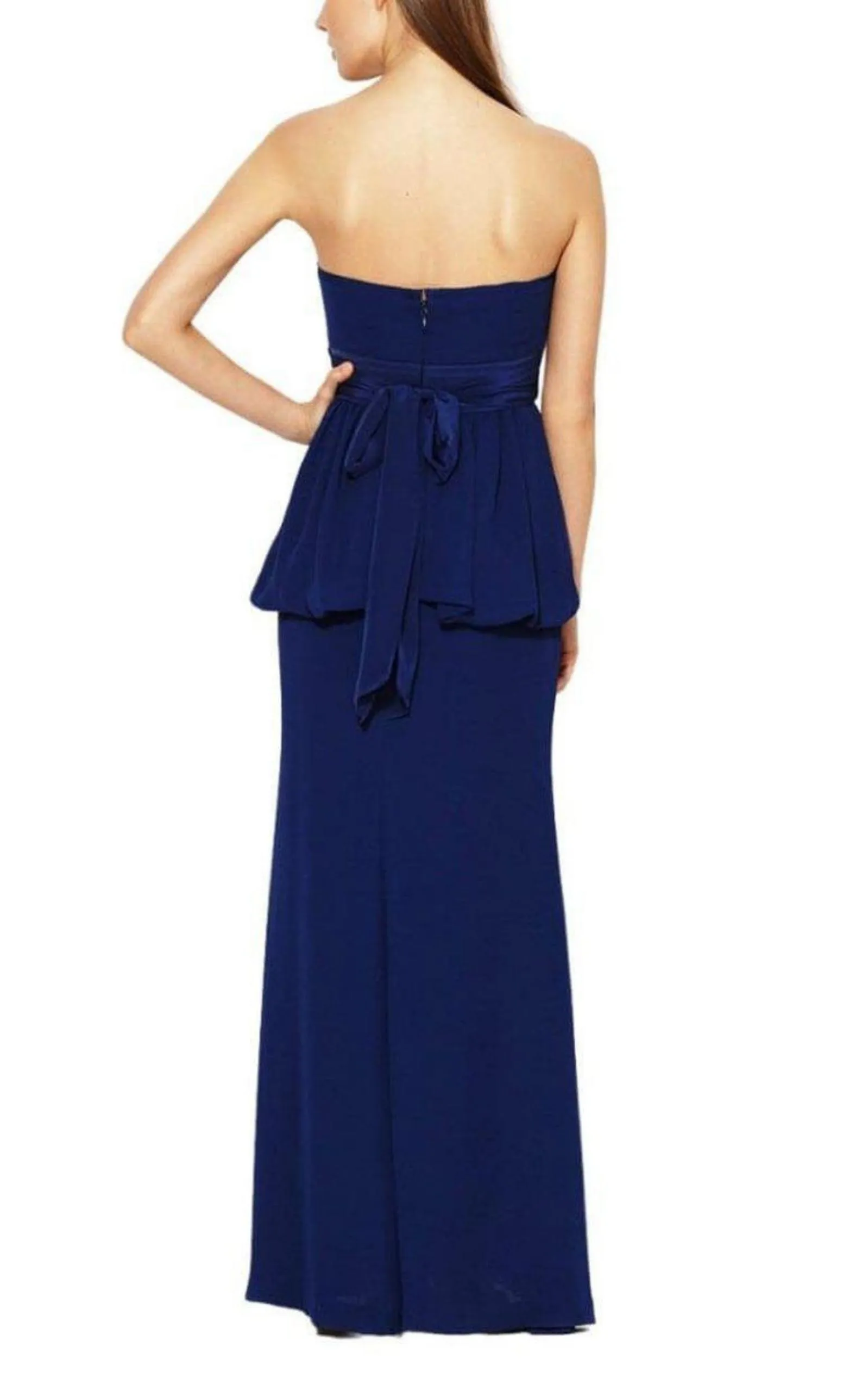 Ruella Strapless Peplum Gown