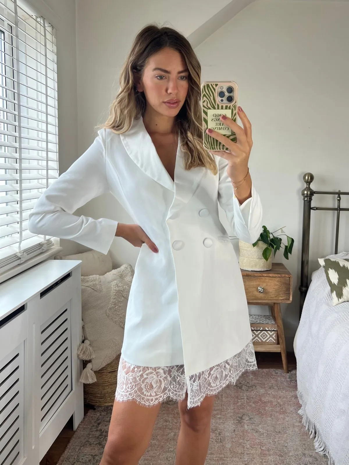 Rylee Blazer Dress / White