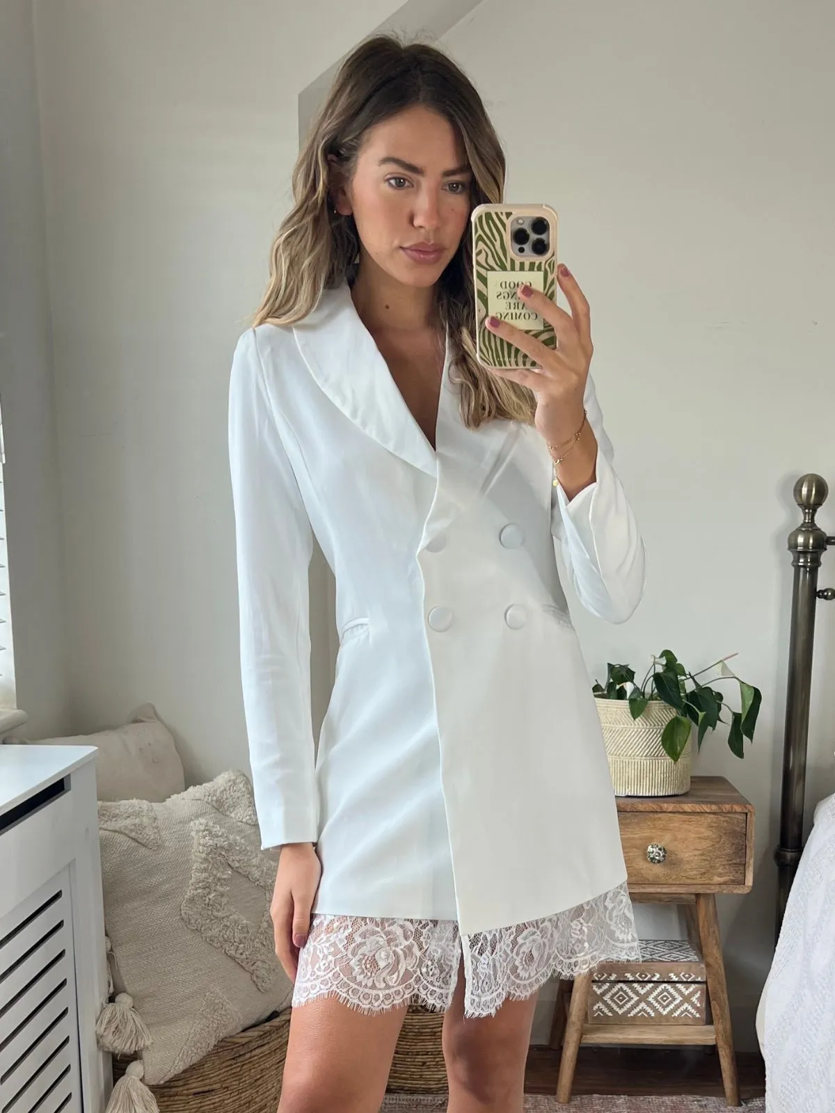 Rylee Blazer Dress / White