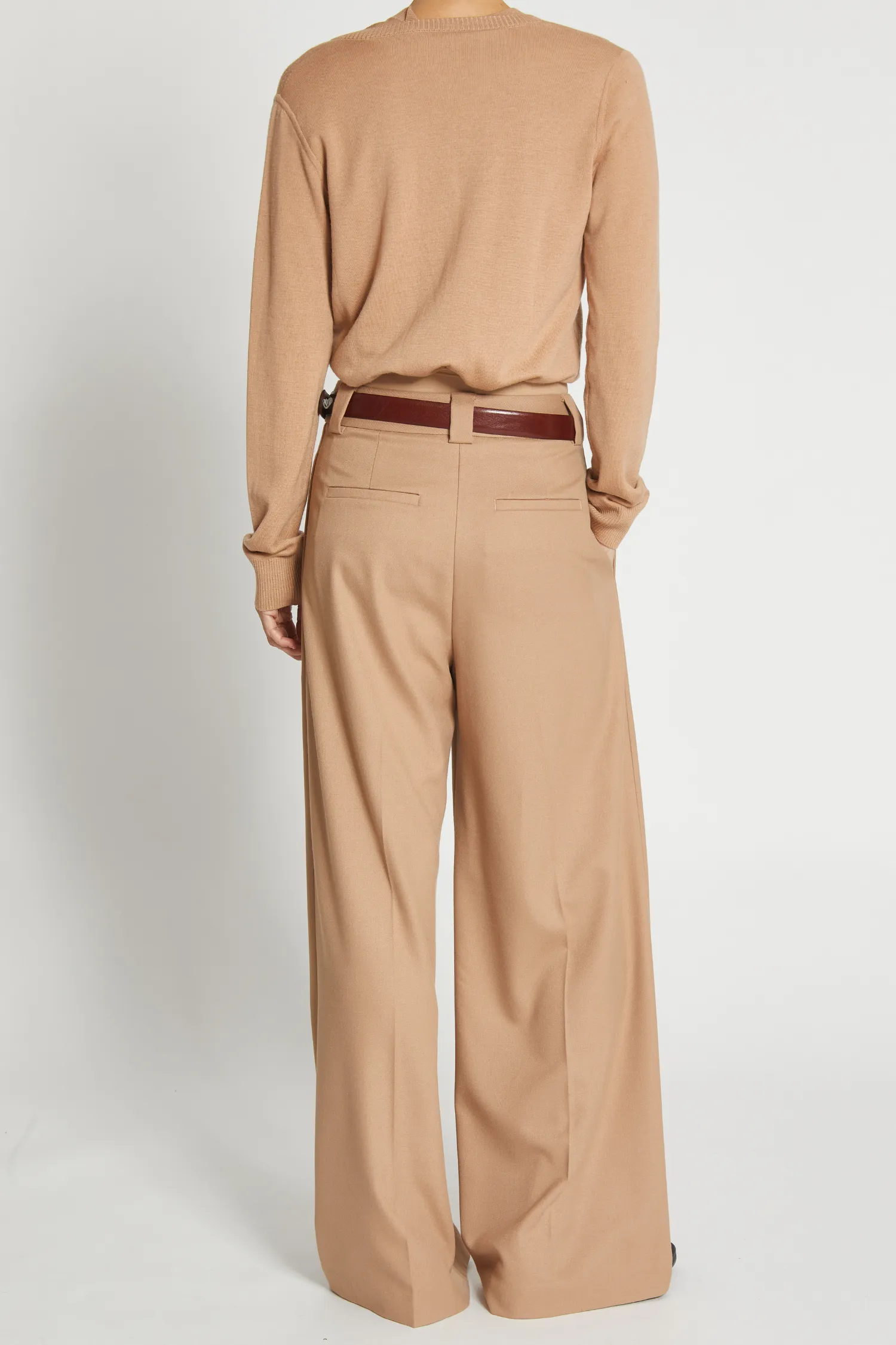 Saint Art New York - Tiffany Mid-Waisted Wide Leg Trouser in Camel