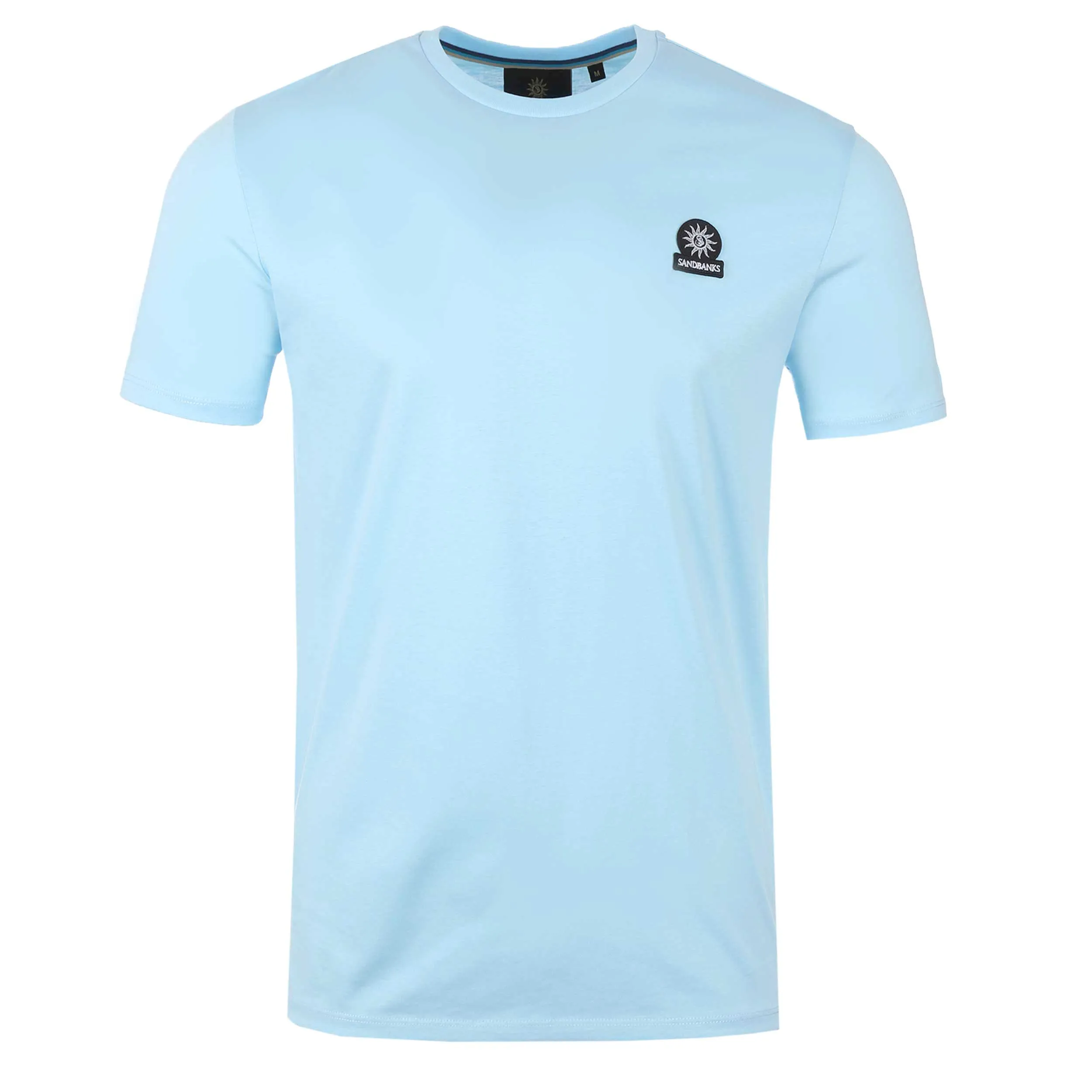 Sandbanks Badge Logo T Shirt in Crystal Blue