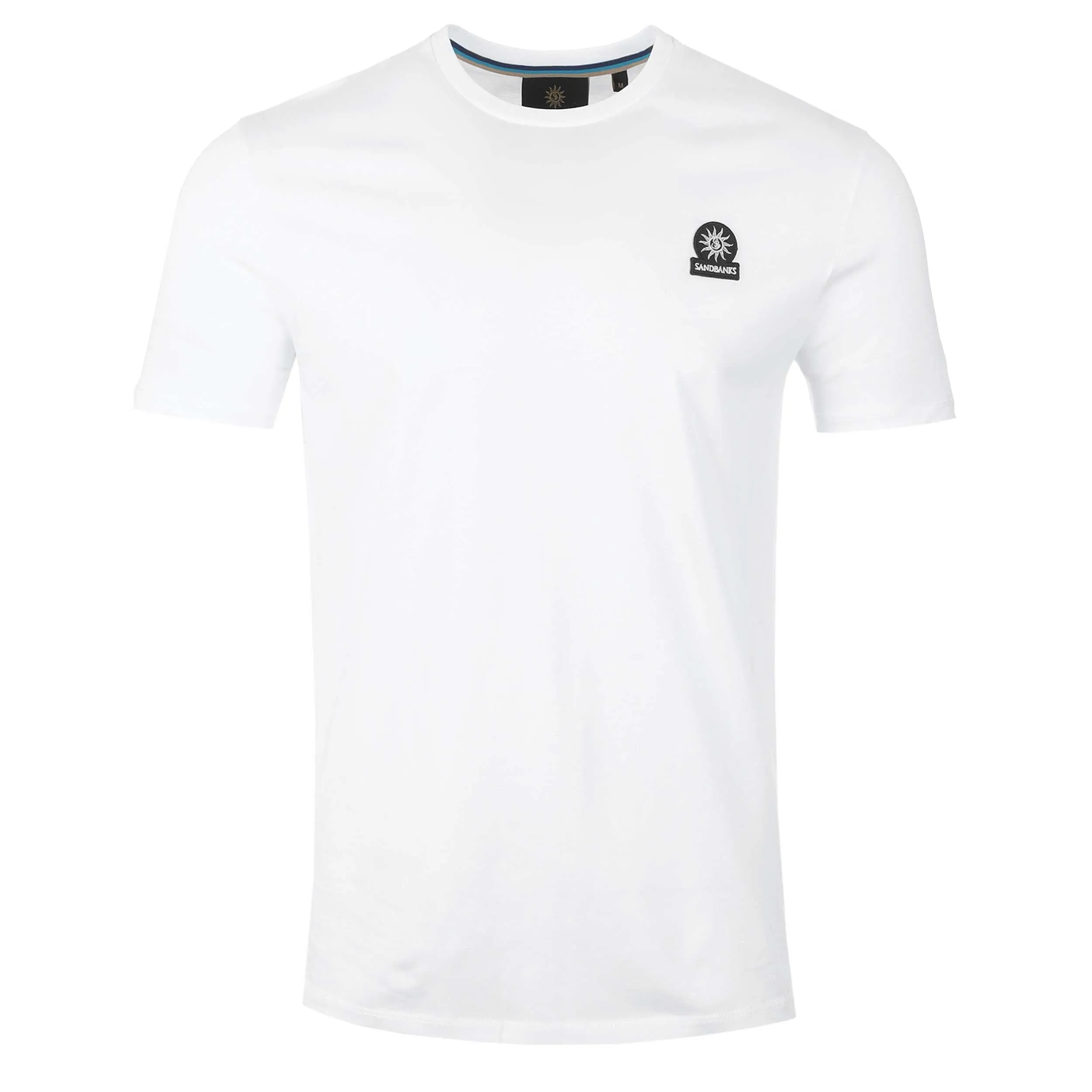 Sandbanks Badge Logo T Shirt in White