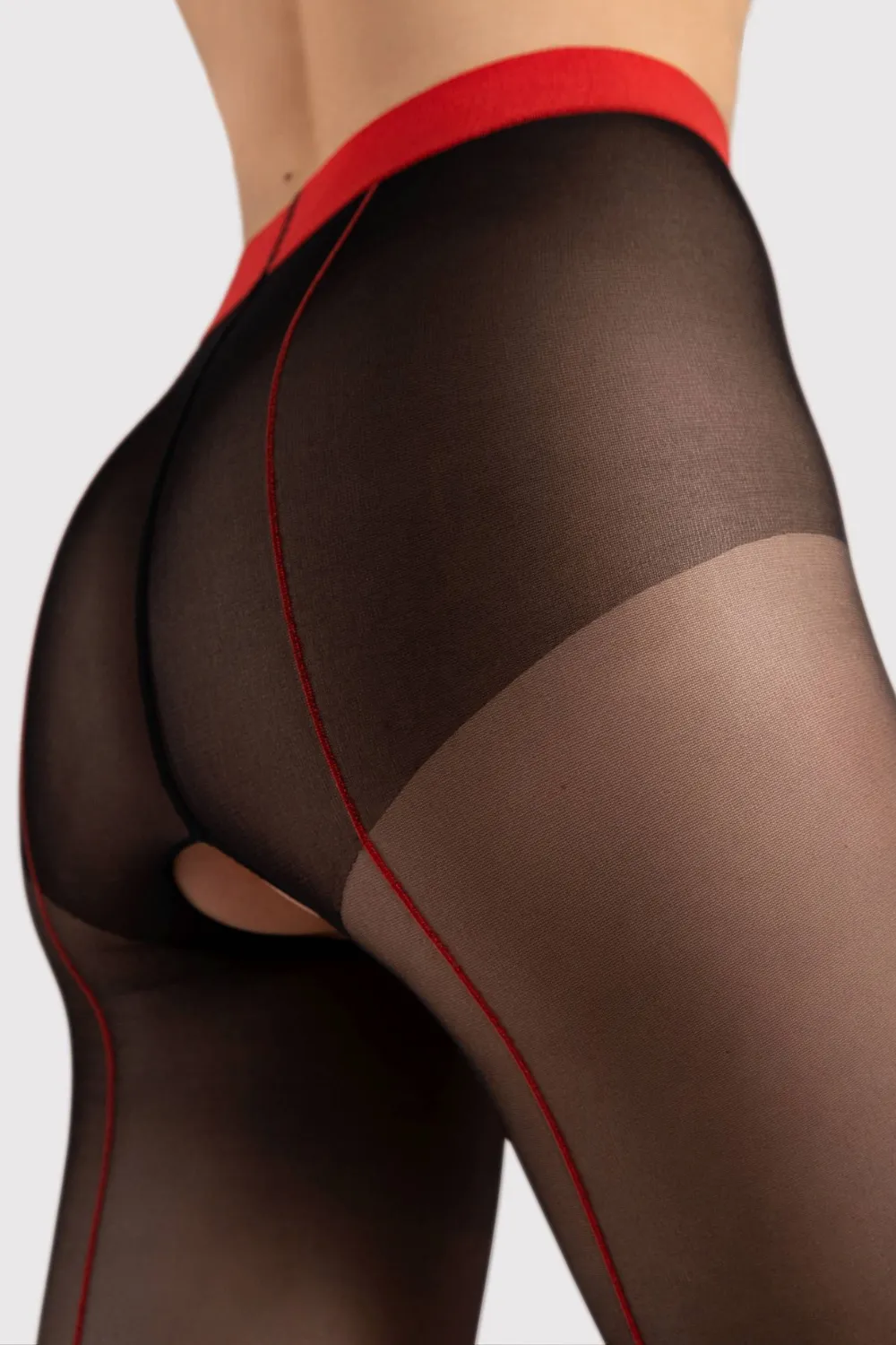 Sensual Firelight Crotchless Tights 20 Denier